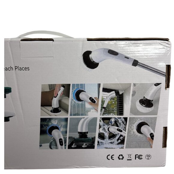 Multifunctional Electric Cleaning Brush White Cordless Fast Charge 8 Brush NEW - Picture 4 of 7